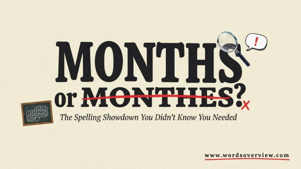 Months or Monthes Which Spelling Is Correct?