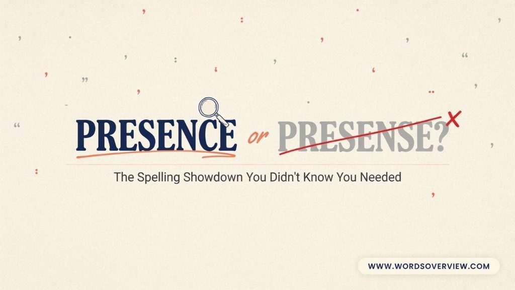 Presence or Presense Correct Spelling