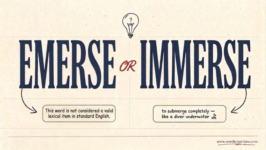 Emerse or Immerse Which Spelling Is Correct?