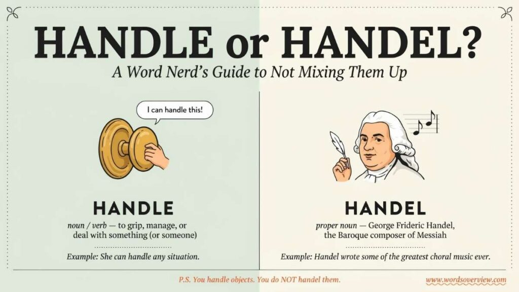 Handle or Handel Correct Spelling, Meaning and Usage