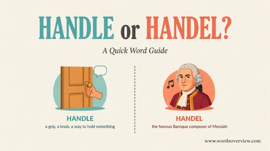 Handle vs Handel English spelling guide
