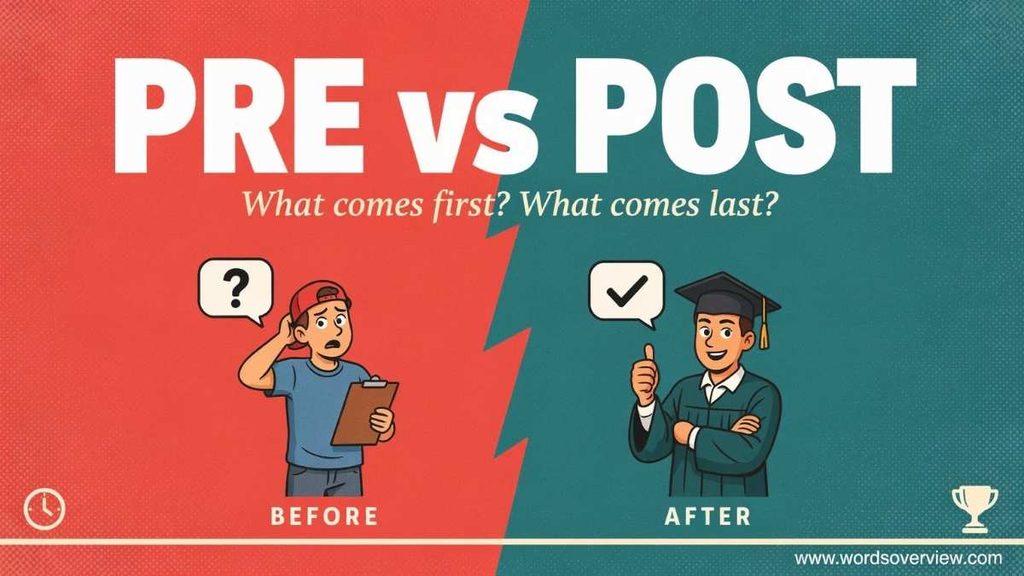 Pre vs Post in Different Contexts