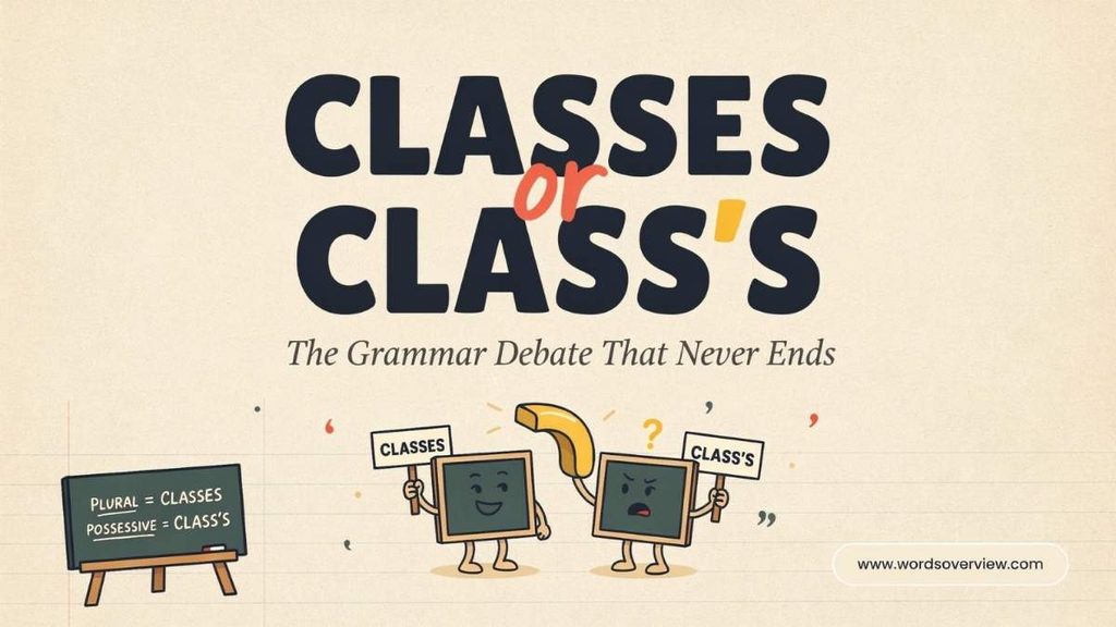 Classes or Class’s