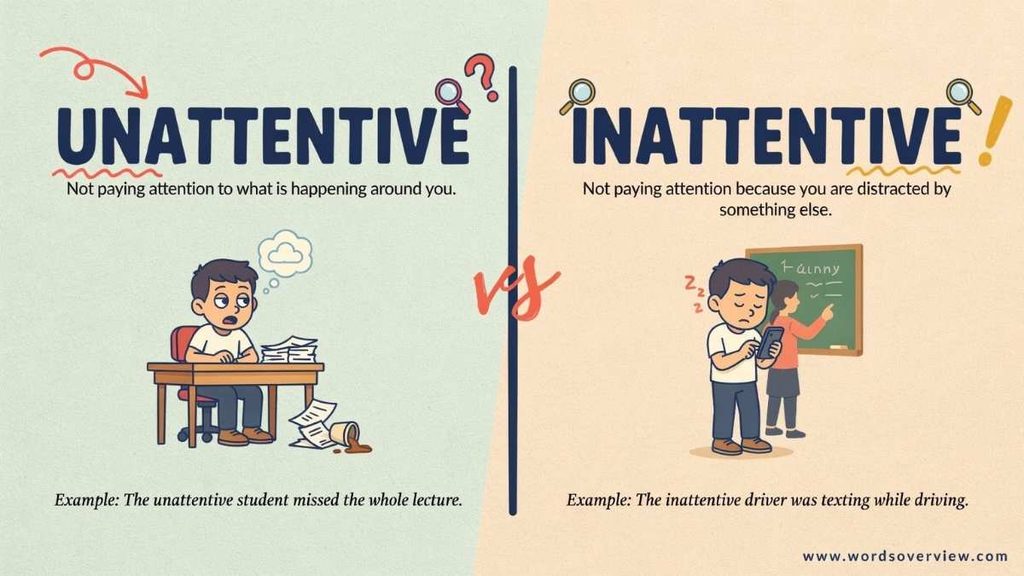 Unattentive or Inattentive Which Word Is Correct?