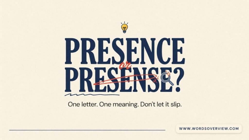 Presence or Presense Meaning