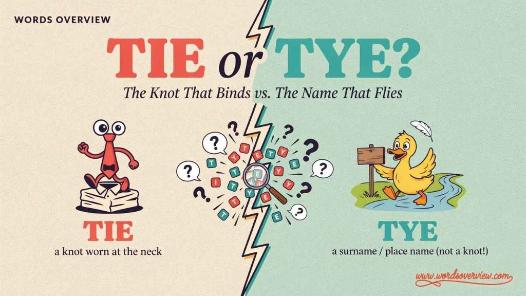 Tie or Tye: Meaning, Difference and Usage