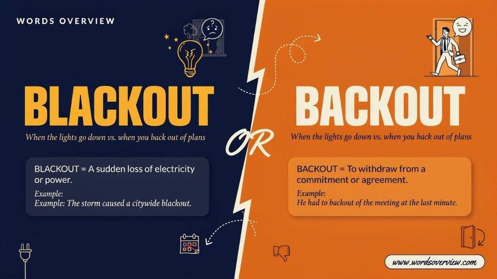 Blackout or Backout: Difference and Usage