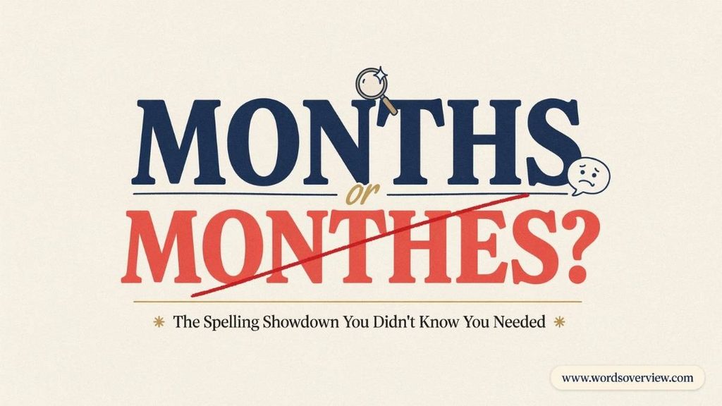 Months or Monthes Correct and Incorrect Examples