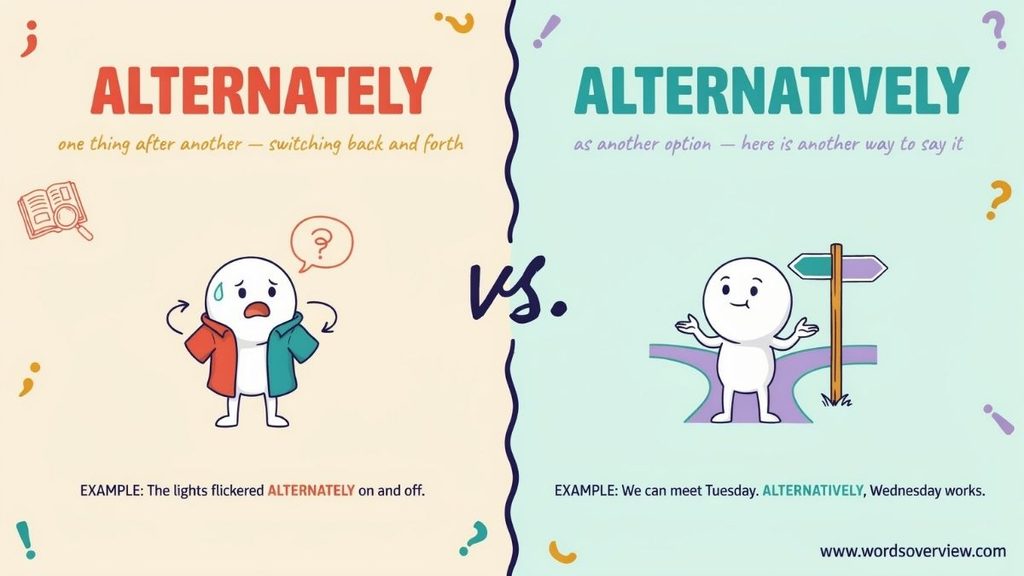 Alternately  or Alternatively Common Mistakes