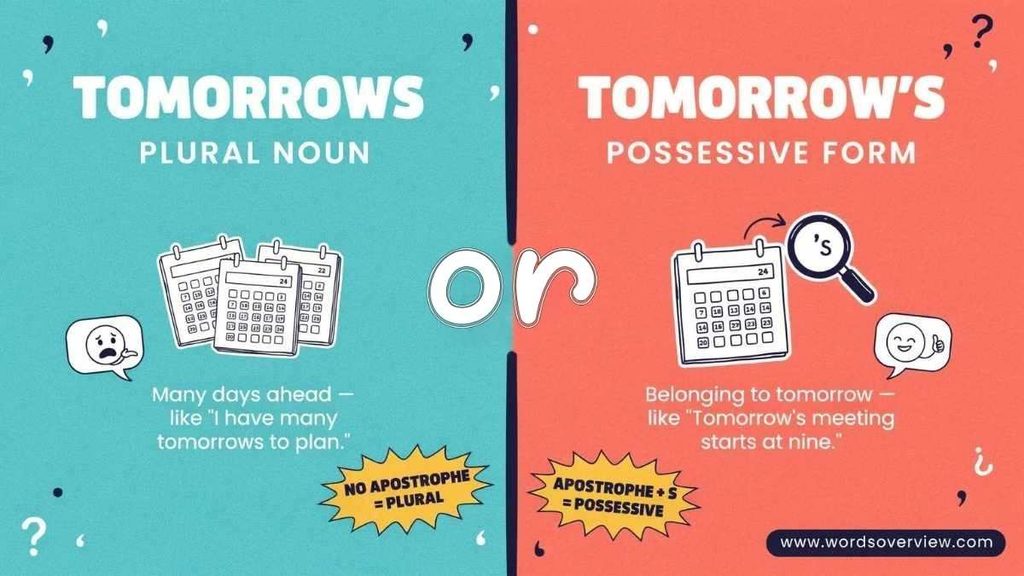 Tomorrows or Tomorrow’s Difference, Meaning and Usage