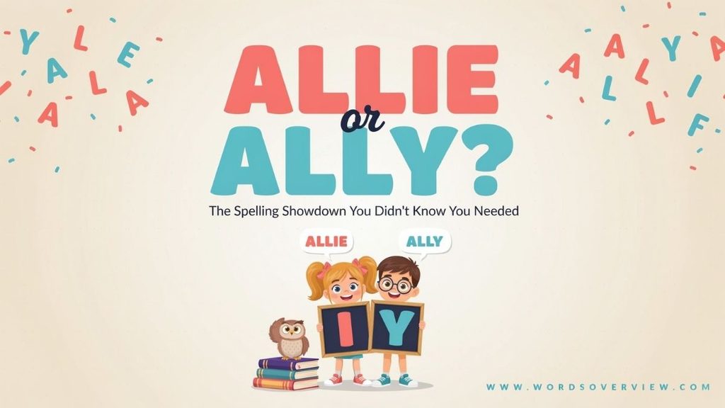 Allie or Ally meaning and usage comparison