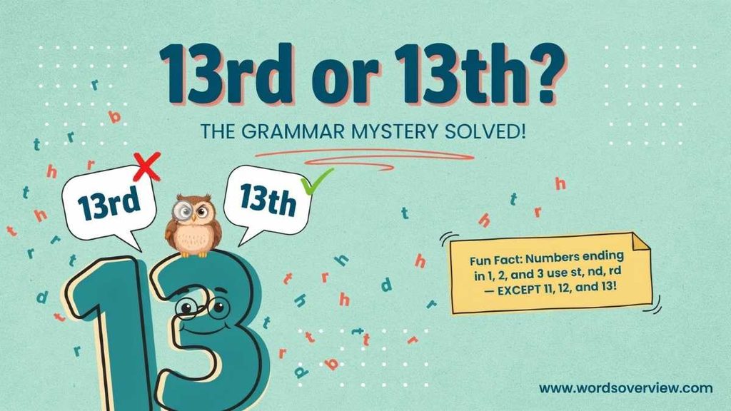 Thirteenth or 13th Which Form Should You Use?