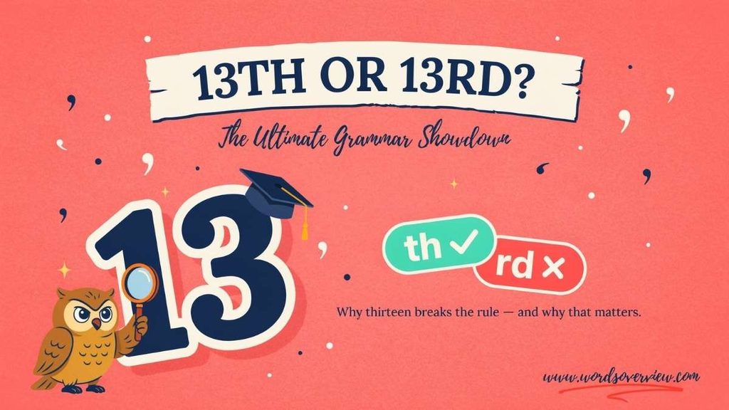 13th or 13rd Comparison Table