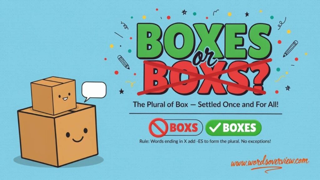 Boxes or Boxs Which Spelling Is Correct?