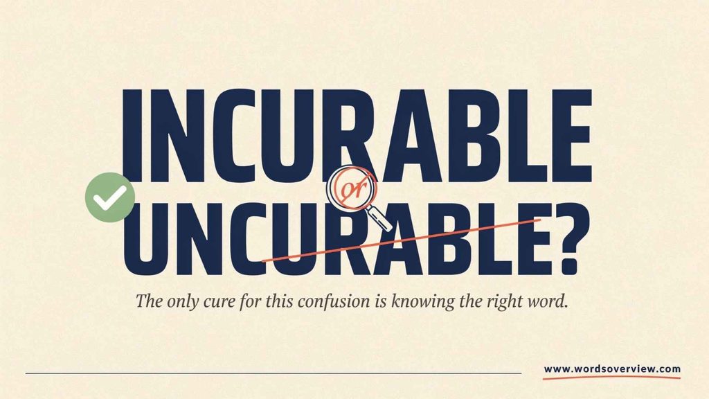 Incurable or uncurable spelling comparison