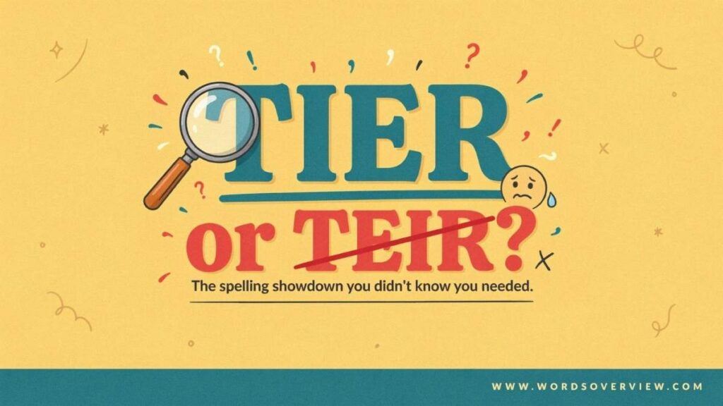 Tier or Teir? Which Spelling Is Correct?