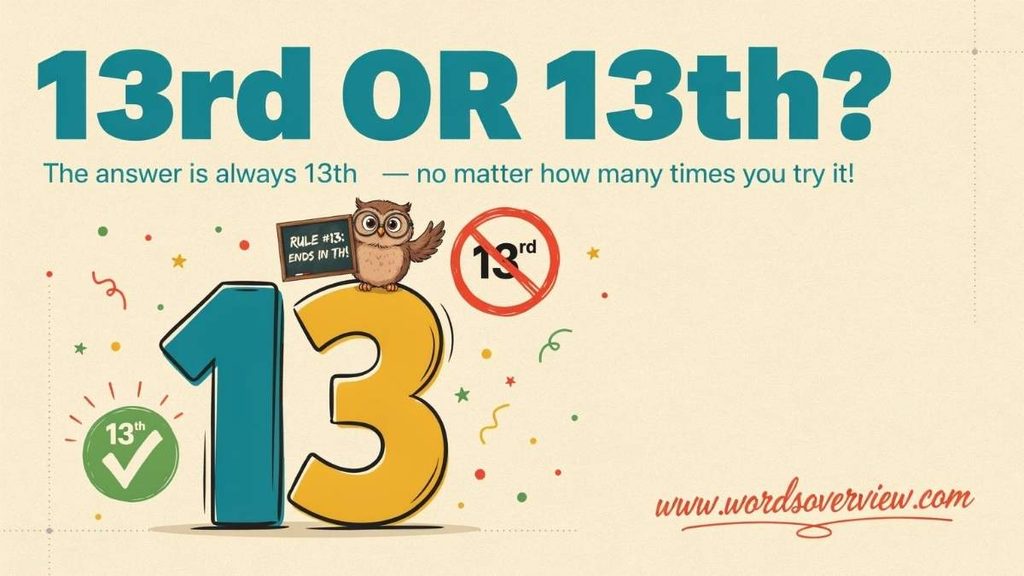 13th or 3rd: Why the Forms Differ