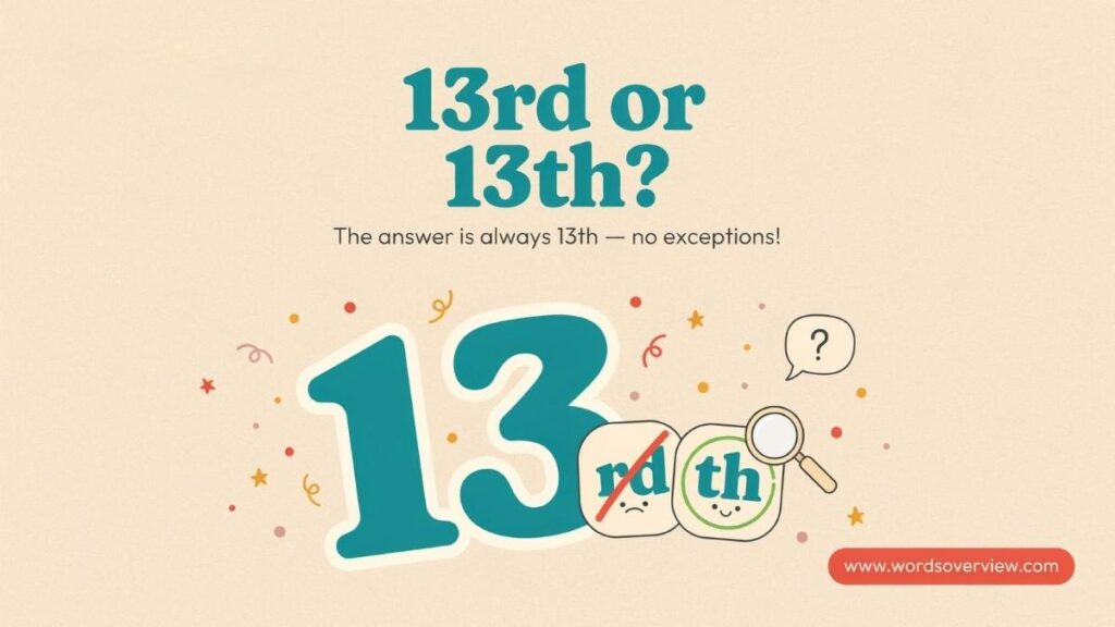 13rd or 13th: Which Is Correct?
