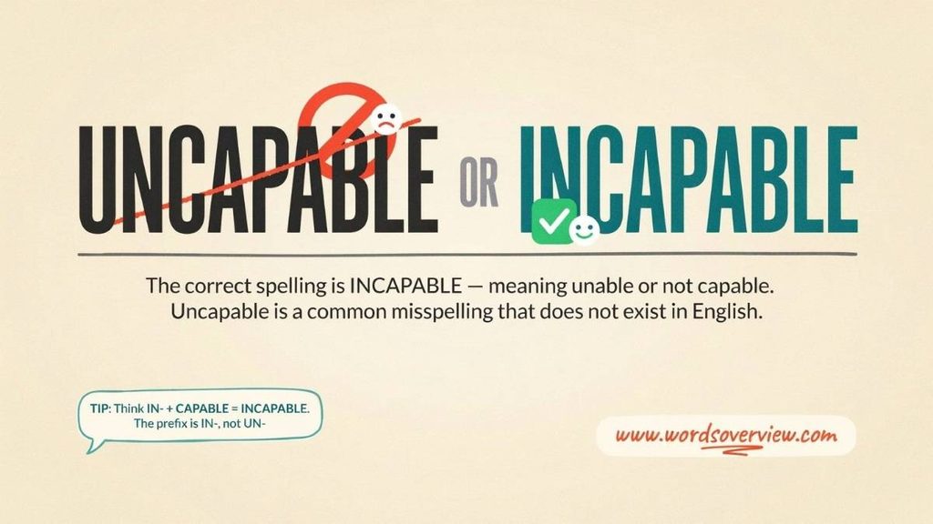 Why Is Incapable the Standard Form?