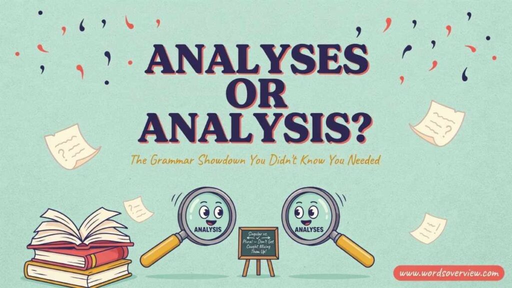 Analyses or Analysis Meaning and Correct Usage