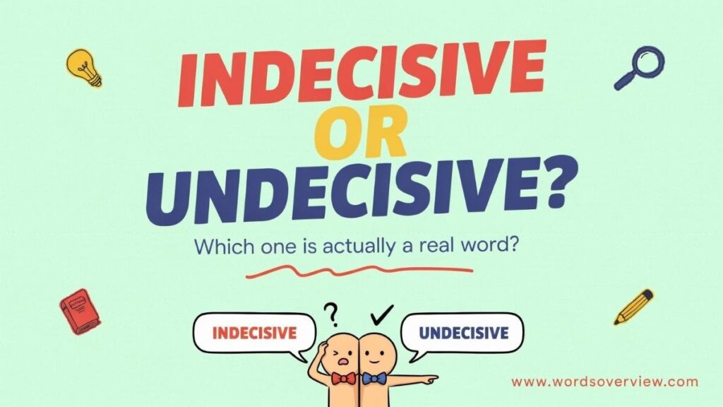 Indecisive or Undecisive Which Word Is Correct?