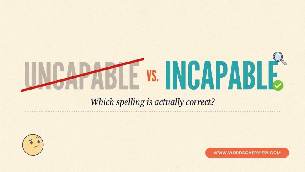 The Origin of Incapable and Uncapable