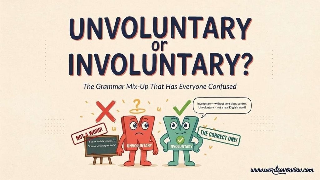 Involuntary or Unintentional meaning and usage comparison
