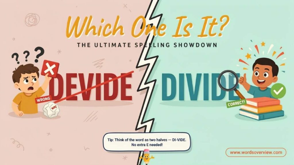 Devide or Divide Correct Spelling and Usage