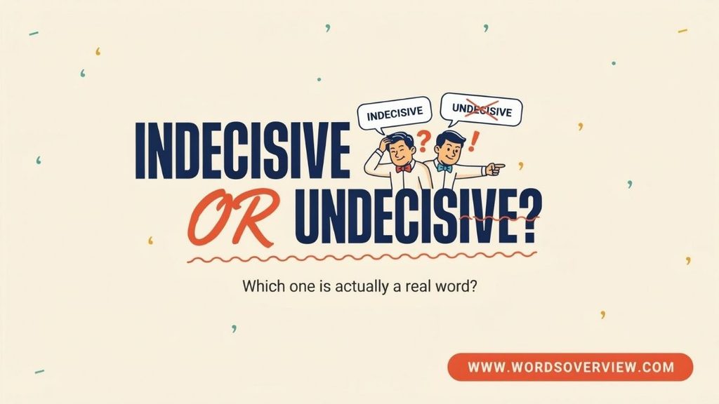 Which Is Correct Indecisive or Undecisive?
