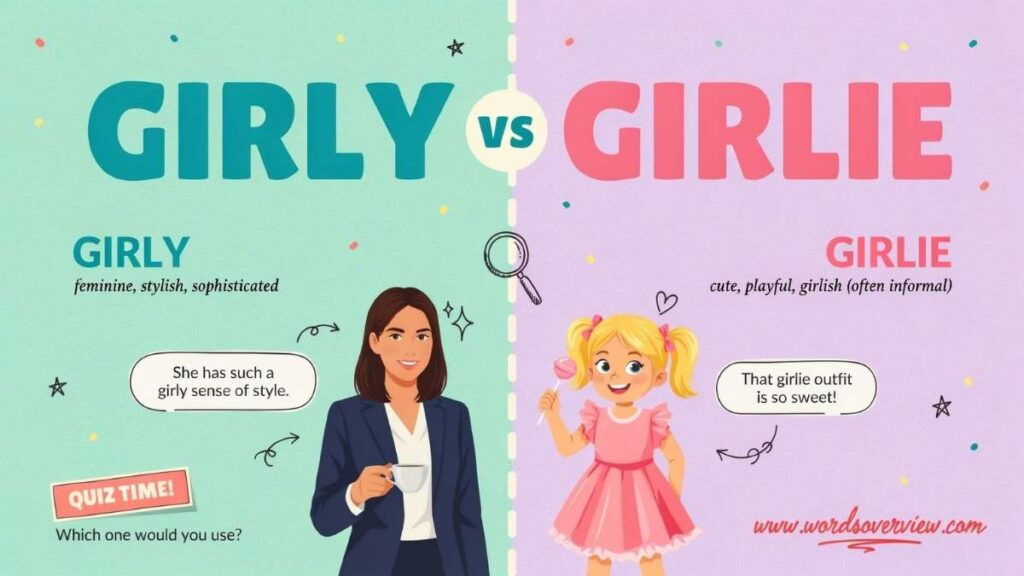 Girly or Girlie Correct Usage and Difference