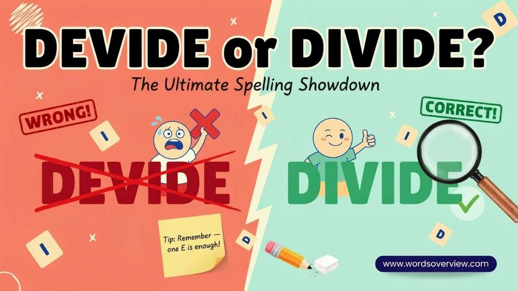 Divide in English Main Uses