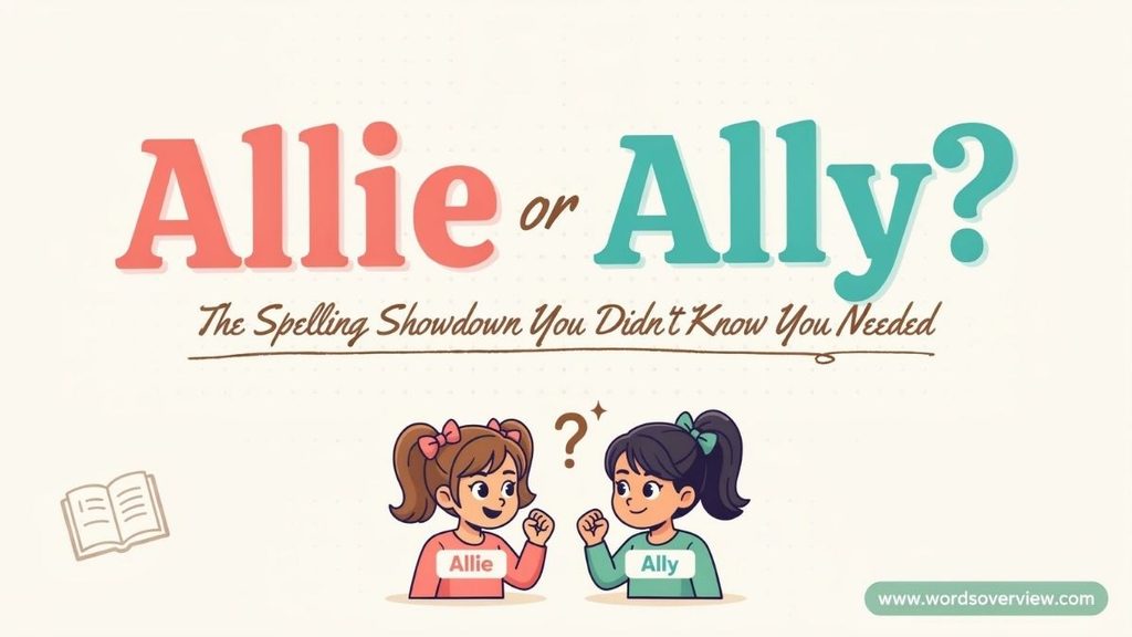 Allie or Ally Difference, Meaning, Spelling and Usage