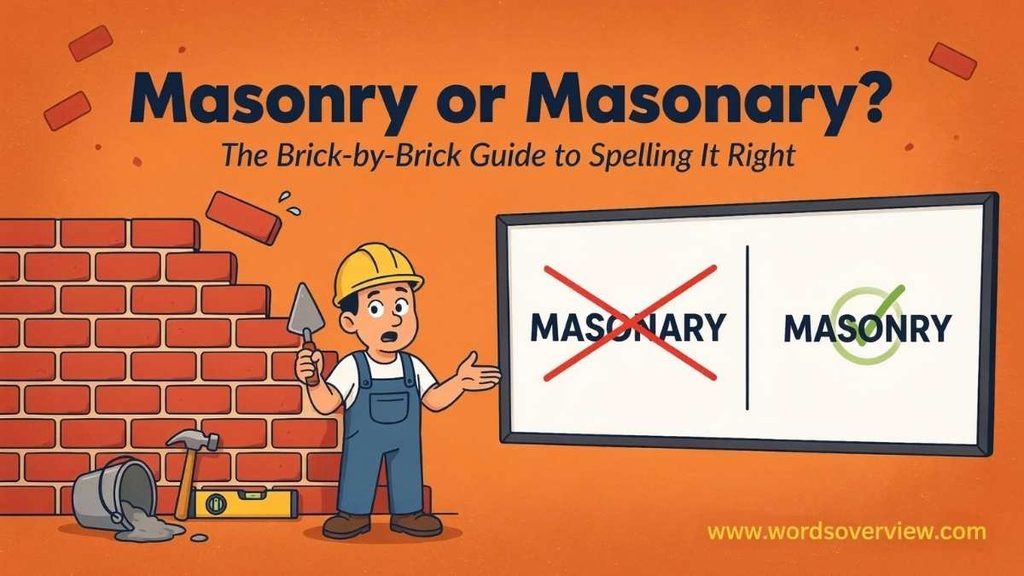 Masonary or Masonry: Quick Reference