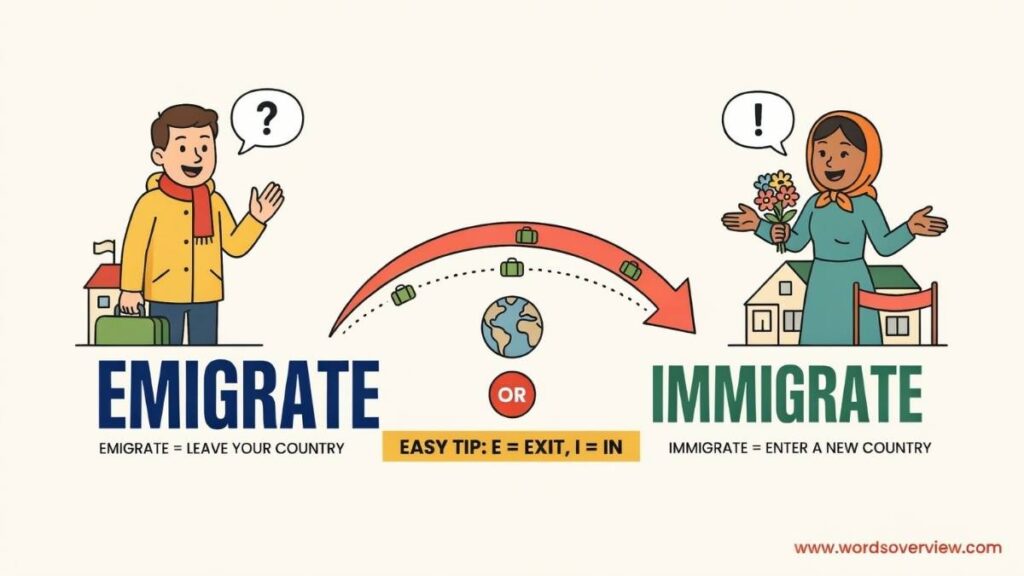 Emigrate or Immigrate Difference, Meaning and Usage