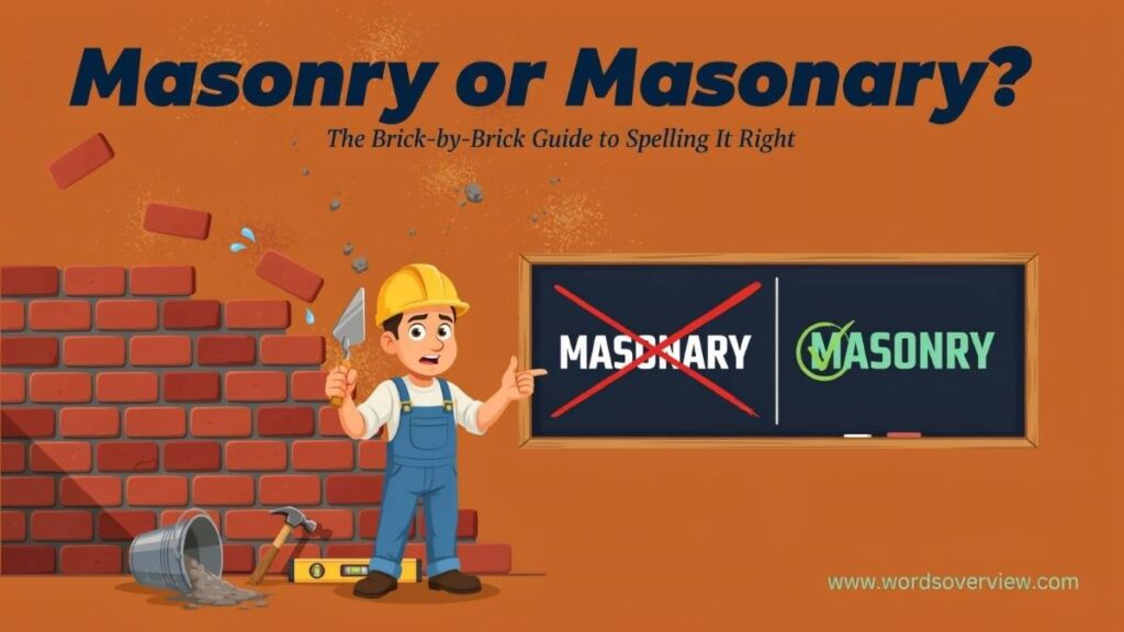 Masonary or Masonry: Which Spelling Is Correct?