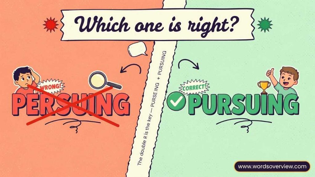 Pursue or Pursuing Quick Grammar Guide