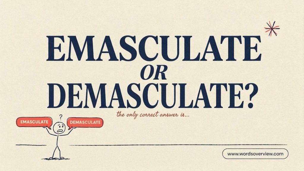 Emasculate or Demasculate: Meaning, Difference and Usage