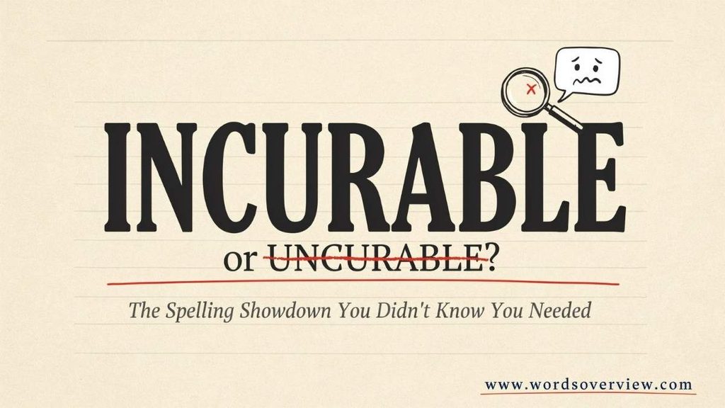 Incurable or uncurable English spelling guide