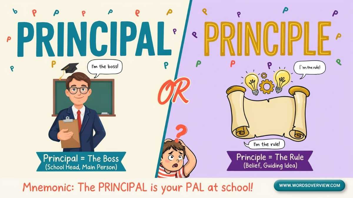 Principal or Principle: Meaning, Difference and Examples