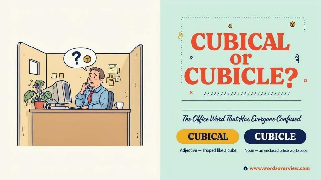 Cubical or Cubicle: Spelling and Pronunciation