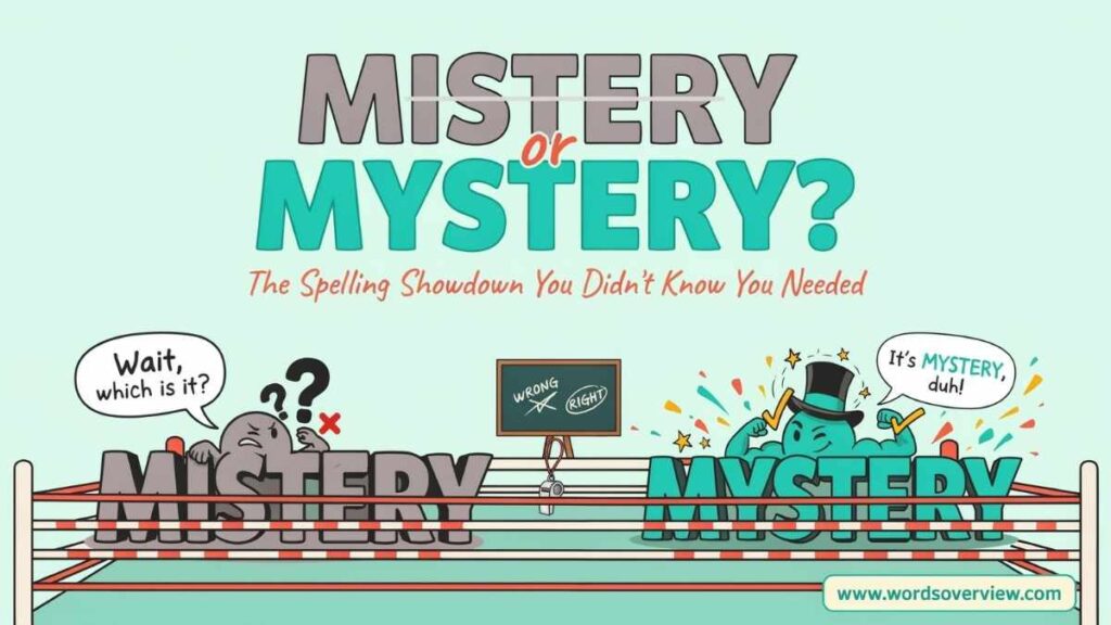 Mistery or Mystery: Spelling, Meaning and Examples