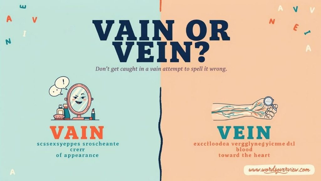 Vain or Vein in a Sentence