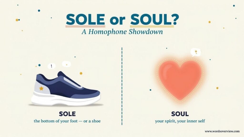 Sole or Soul: Difference In Meaning And Usage