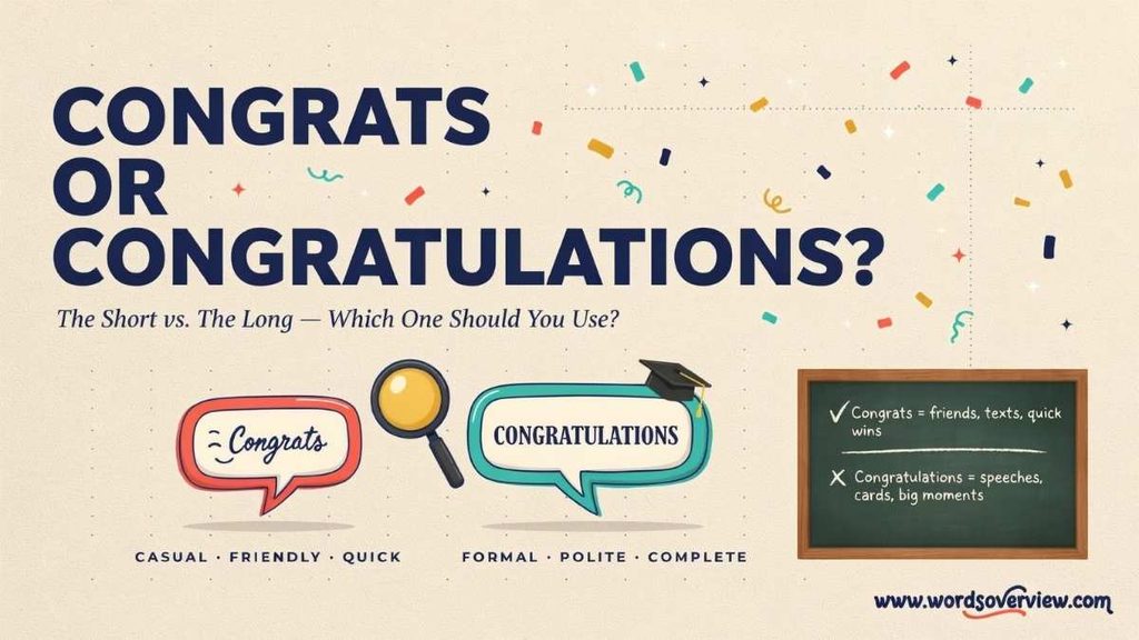 Formal vs Informal Congratulations