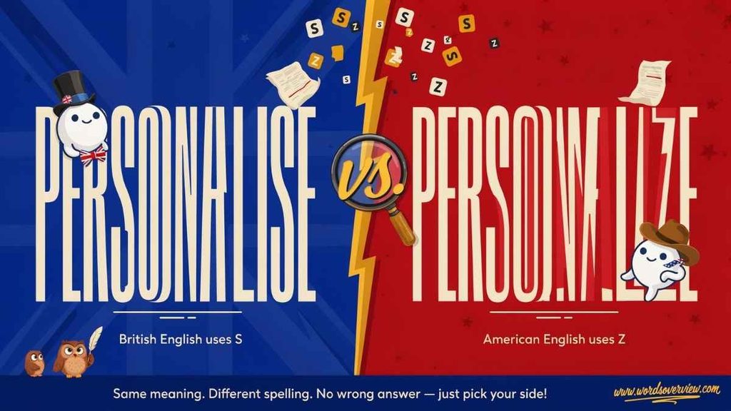 Personalize or Personalise in Other English Varieties