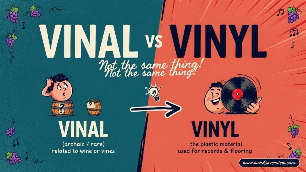 Vinal vs Vinyl Examples