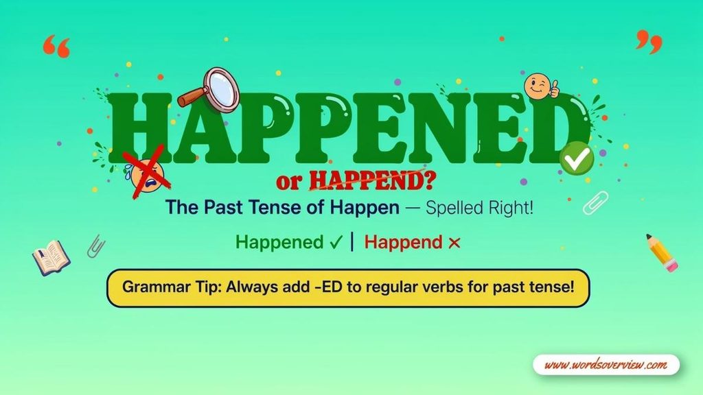 Happen or Happens or Happened or Happening