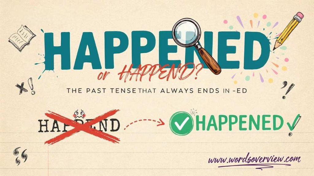 Happened or Happend: Meaning, Spelling and Examples