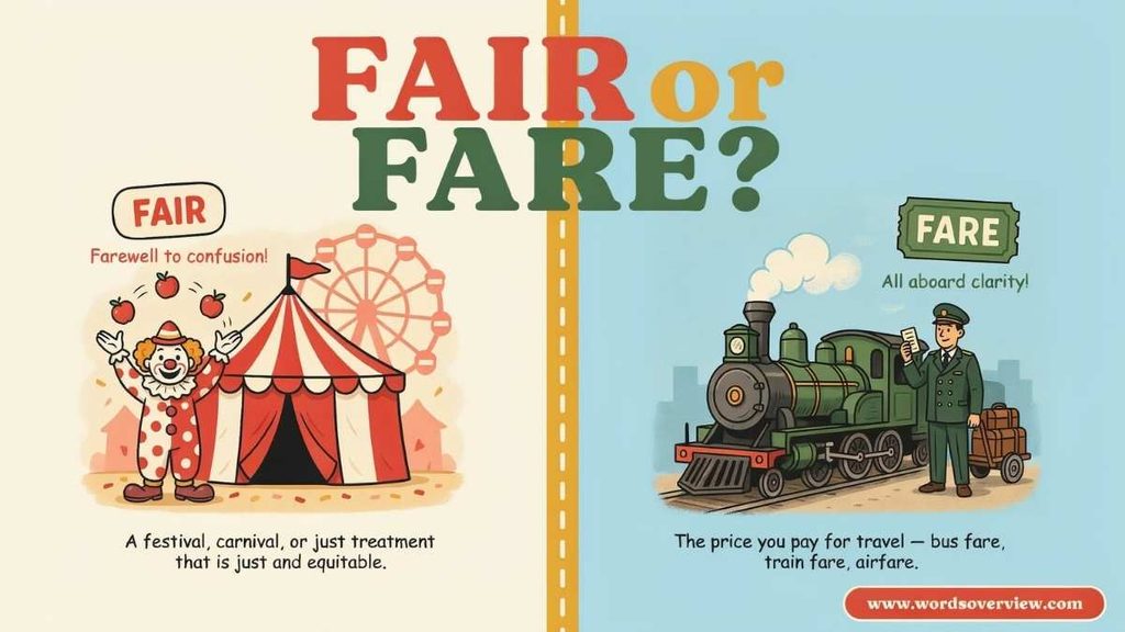 Fair vs Fare What's the Difference?