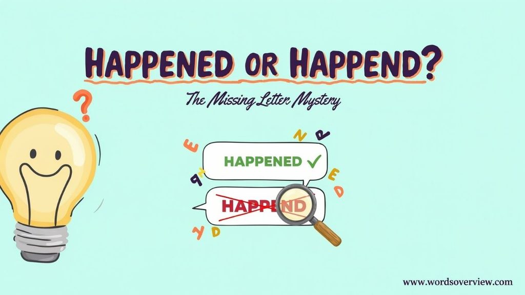 Why Do People Misspell Happened as Happend?